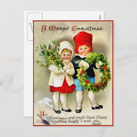 Clapsaddleのクリスマスの郵便はがき シーズンポストカード (正面/裏面)