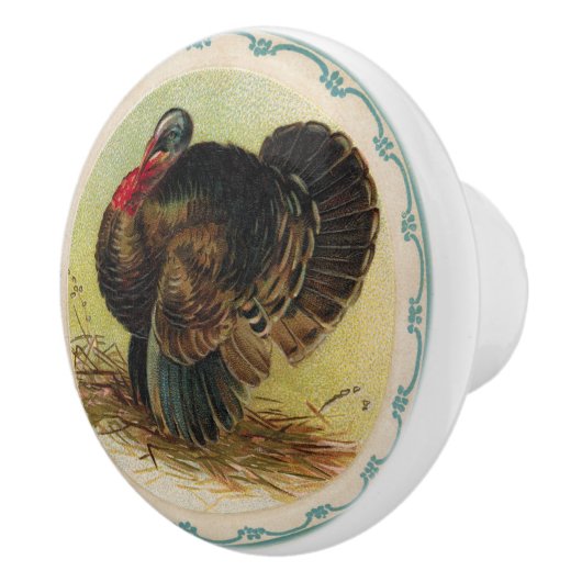 Clapsaddle旧式なトルコのノブ セラミックノブ (右)