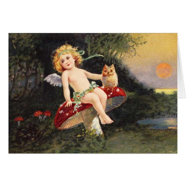 Clapsaddle: きのこの小さい天使 (正面横)