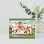 Clapsaddle：イースターフェアリーを作る音楽 シーズンポストカード (スタンド正面)