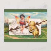 Clapsaddle：イースターフェアリーを作る音楽 シーズンポストカード (正面)