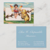 Clapsaddle: イースター妖精を作る音楽 名刺 (正面/裏面)