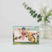 Clapsaddle: イースター妖精を作る音楽 名刺 (スタンド正面)