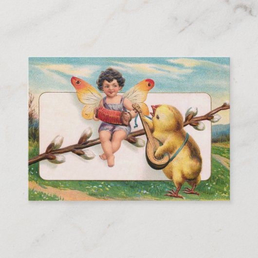 Clapsaddle: イースター妖精を作る音楽 名刺 (正面)