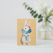 Clapsaddle: エリマキシギを持つイースターのウサギの女の子 名刺 (スタンド正面)