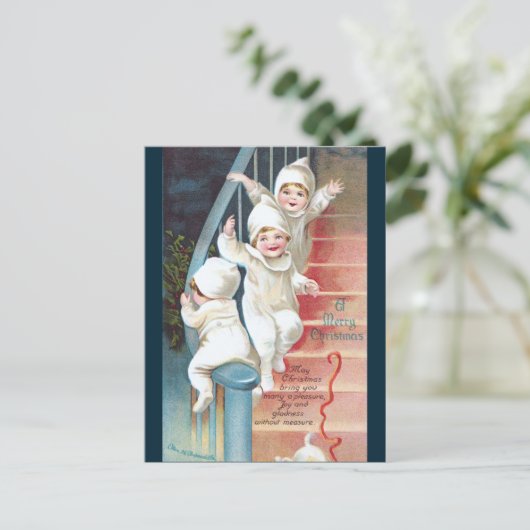 Clapsaddle: クリスマスの前の夜 シーズンポストカード (スタンド正面)