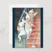 Clapsaddle: クリスマスの前の夜 シーズンポストカード (正面/裏面)