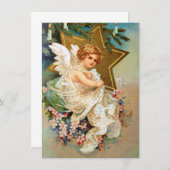 Clapsaddle: クリスマスの天使 招待状 (正面/裏面)