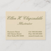 Clapsaddle: ユリとの天使 名刺 (裏面)