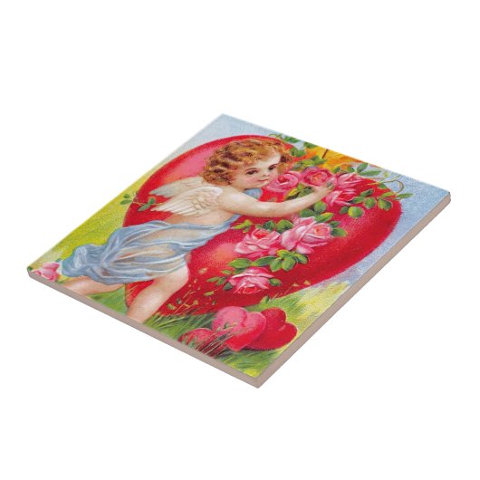 Clapsaddle: 愛の天使 タイル (側面)