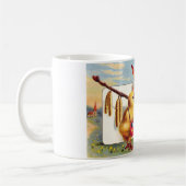 Clapsaddle: 鶏を持つイースター妖精 コーヒーマグカップ (左)