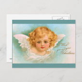 Clapsaddle: Charming Christmas Angel シーズンポストカード (正面/裏面)