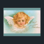 Clapsaddle: Charming Christmas Angel シーズンポストカード<br><div class="desc">A charming vintage Christmas postcard featuring a beautiful littel angel,  painted by the American illustrator/commercial artist Ellen Hattie Clapsaddle.</div>
