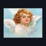 Clapsaddle: Charming New Year Angel シーズンポストカード<br><div class="desc">A charming vintage Christmas postcard featuring a beautiful littel angel,  painted by the American illustrator/commercial artist Ellen Hattie Clapsaddle.</div>