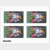 Clapsaddle: Flower Cherub Iris 長方形シール (シート)