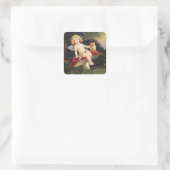 Clapsaddle: Little Cherub on Mathes スクエアシール (バッグ)