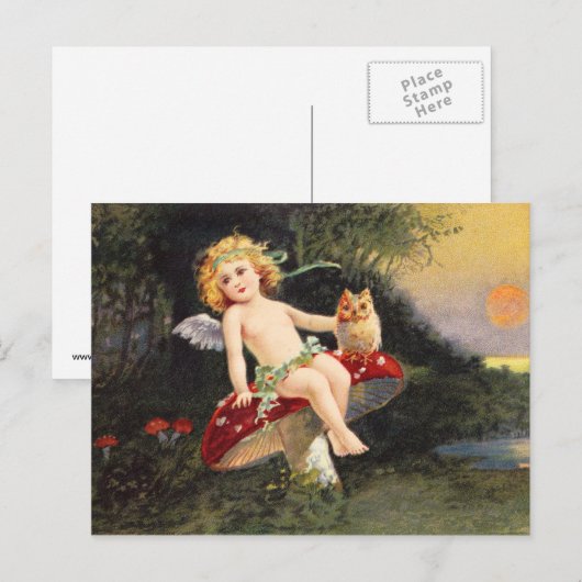 Clapsaddle: Little Cherub on Mathes ポストカード (正面/裏面)