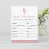 CLARAレトロアイスクリーム ブライダルシャワー ワードスクランブル 招待状 (スタンド正面)