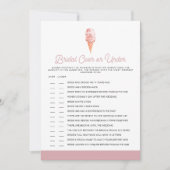 CLARA レトロなチークカラーのオーバーアンダー ブライダルシャワーゲーム 招待状 (正面)