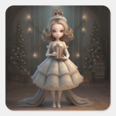 Clara from The Nutcracker Ballet スクエアシール (正面)
