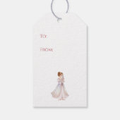 Clara Holding Nutcracker Doll Watercolor ギフトタグ (裏面)