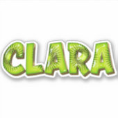 Clara Name Kiwi Design Aufkleber Sticker シール (正面)