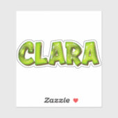 Clara Name Kiwi Design Aufkleber Sticker シール (シート)
