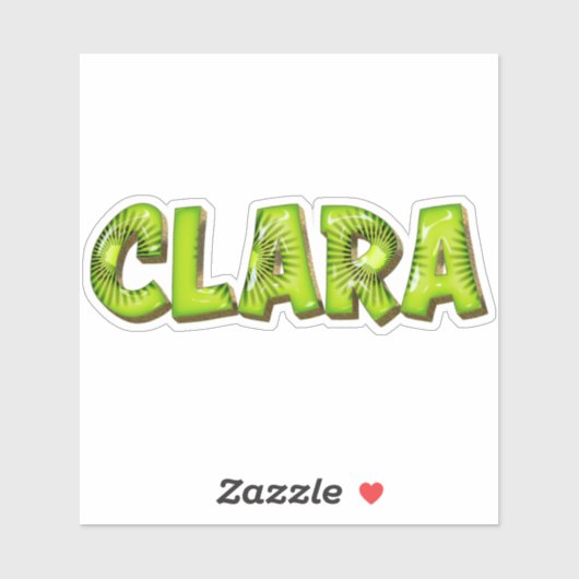 Clara Name Kiwi Design Aufkleber Sticker シール (シート)