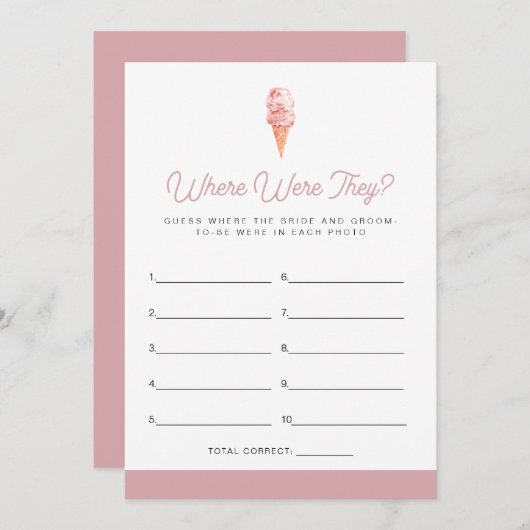 CLARA Retoアイスクリームは彼らがどこにいるかスクープした 招待状 (正面/裏面)