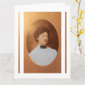 Clara Sage Talla Johnson 1909 portrait fine art カード (黄色い花)