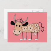 Clara the Cowはがき ポストカード (正面/裏面)