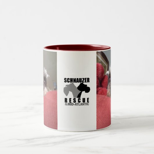 Clarabelleのシュナウツァーの救助のマグ ツートーンマグカップ (中央)