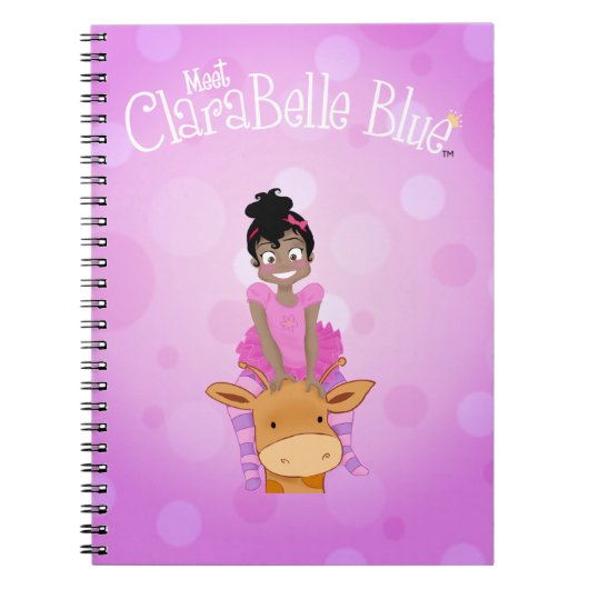 ClaraBelleの青い螺線形ノート ノートブック (正面)