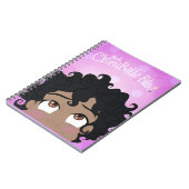 ClaraBelleの青い螺線形ノート ノートブック (左側)