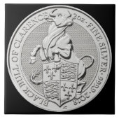 CLARENCEの硬貨の黒いBULL タイル (正面)