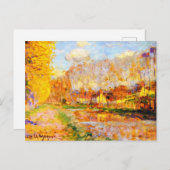 Clarence Gagnon art, Canal du Loing, Morett ポストカード (正面/裏面)