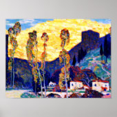 Clarence Gagnon art, Evening, Siena ポスター (正面)