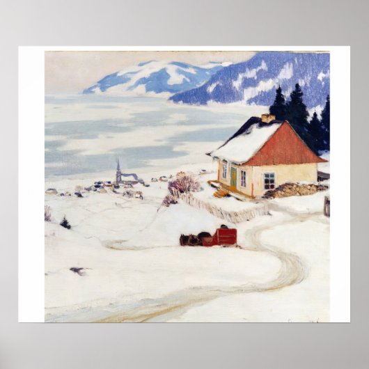 Clarence Gagnon La Carriole rouge ポスター (正面)