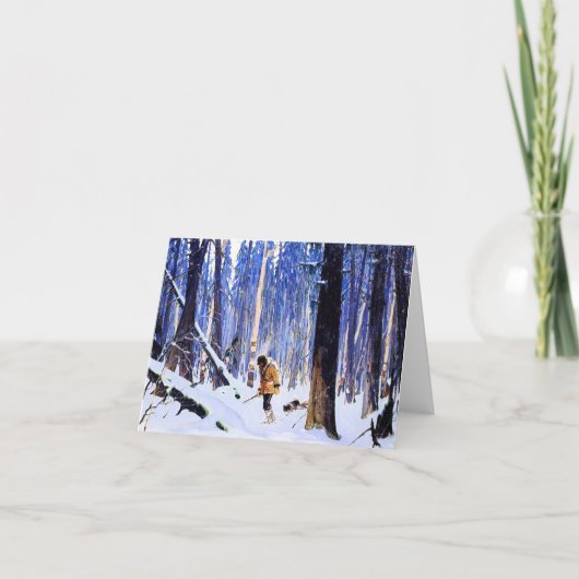 Clarence Gagnon - Trapper in the Woods サンキューカード (正面)