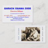 Clarence Gillispieの地域社会活動のオルガナイザー、… 名刺 (正面/裏面)