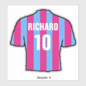 Claret & Blue Football Shirtをパーソナライズ。 シール (シート)