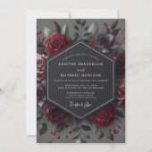 Claret Gothic Wedding 招待状 (正面)