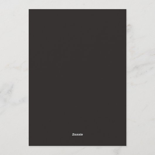 Claret Opulent Flora Wedding 招待状 (裏面)