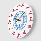 CLAREWOOD大学 ラージ壁時計 (傾斜)