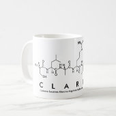 Clariceペプチド名mug コーヒーマグカップ (正面左)