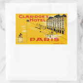 Claridge's Hotel (Paris) 長方形シール (バッグ)