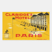 Claridge's Hotel (Paris) 長方形シール (正面)