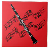 Clarinetのミュージカル背景 タイル (正面)