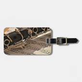 Clarinetクローズアップ荷物タグ ラゲッジタグ (正面横)