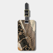 Clarinetクローズアップ荷物タグ ラゲッジタグ (正面縦)